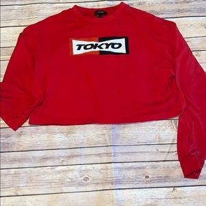 FOREVER 21 L/S CROP TOP SIZE MEDIUM